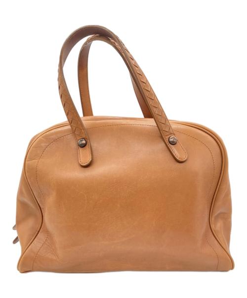 BOTTEGA VENETA（ボッテガベネタ）BOTTEGA VENETA (ボッテガベネタ) イントレチャートミニボストンバッグ ブラウンの古着・服飾アイテム