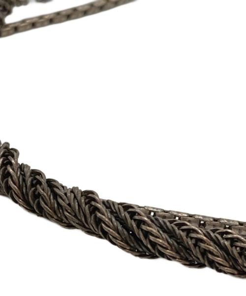 emanuele bicocchi（エマヌエーレ ビコッキ）emanuele bicocchi (エマヌエーレ ビコッキ) 2連チェーンブレスレット シルバーの古着・服飾アイテム