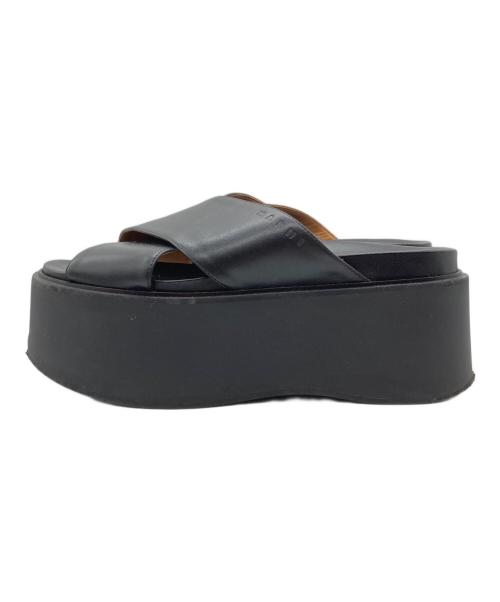 MARNI（マルニ）MARNI (マルニ) クロスベルトプラットフォームサンダル ブラック サイズ:40の古着・服飾アイテム