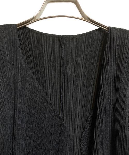 PLEATS PLEASE（プリーツプリーズ）PLEATS PLEASE (プリーツプリーズ) プリーツロングカーディガン ブラック サイズ:2の古着・服飾アイテム