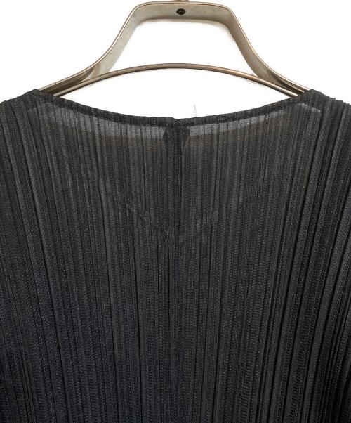PLEATS PLEASE（プリーツプリーズ）PLEATS PLEASE (プリーツプリーズ) プリーツロングカーディガン ブラック サイズ:2の古着・服飾アイテム