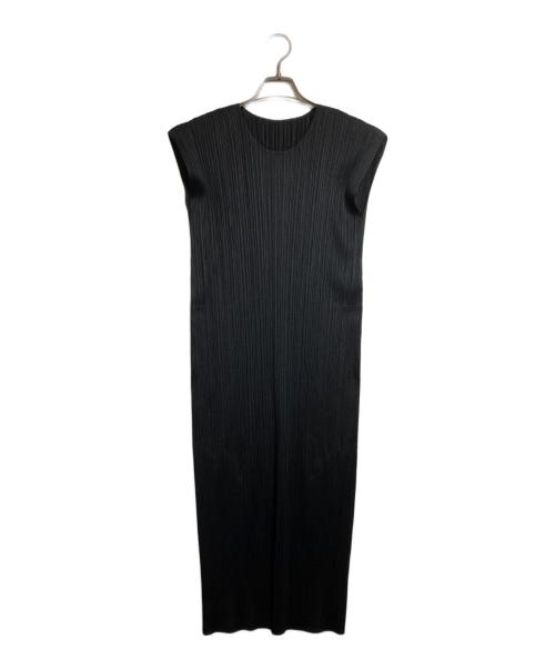 PLEATS PLEASE（プリーツプリーズ）PLEATS PLEASE (プリーツプリーズ) プリーツノースリーブワンピース ブラック サイズ:3の古着・服飾アイテム