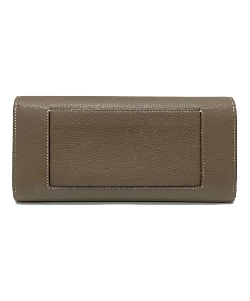 CELINE（セリーヌ）CELINE (セリーヌ) ラージフラップウォレット ベージュ×イエローの古着・服飾アイテム