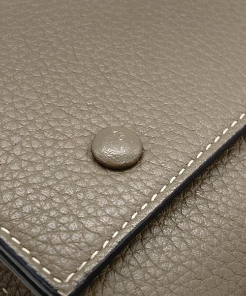 CELINE（セリーヌ）CELINE (セリーヌ) ラージフラップウォレット ベージュ×イエローの古着・服飾アイテム