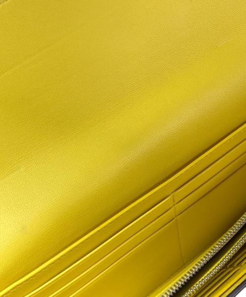 CELINE（セリーヌ）CELINE (セリーヌ) ラージフラップウォレット ベージュ×イエローの古着・服飾アイテム