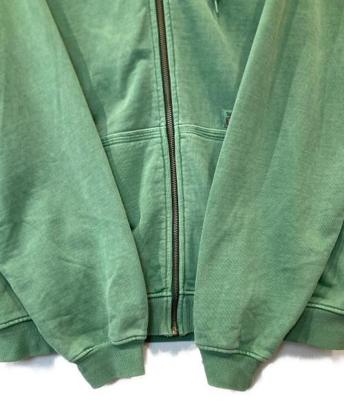 X-LARGE（エクストララージ）X-LARGE (エクストララージ) PIGMENT DYED ZIP UP HOODED SWEAT（ピグメントダイ ジップアップ フード付きスウェット） グリーン サイズ:XLの古着・服飾アイテム