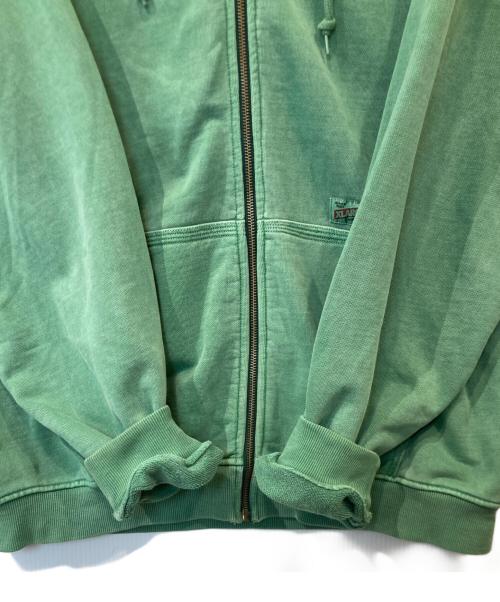 X-LARGE（エクストララージ）X-LARGE (エクストララージ) PIGMENT DYED ZIP UP HOODED SWEAT（ピグメントダイ ジップアップ フード付きスウェット） グリーン サイズ:XLの古着・服飾アイテム