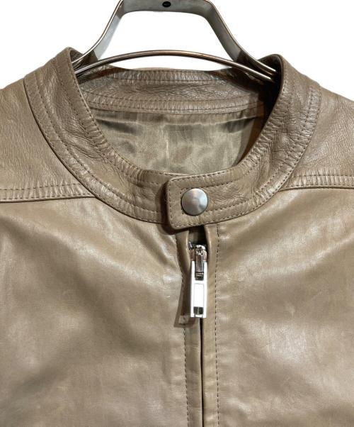 RICK OWENS（リックオウエンス）RICK OWENS (リックオウエンス) シングルライダースジャケット ブラウン サイズ:IT 46の古着・服飾アイテム