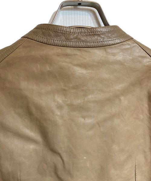 RICK OWENS（リックオウエンス）RICK OWENS (リックオウエンス) シングルライダースジャケット ブラウン サイズ:IT 46の古着・服飾アイテム