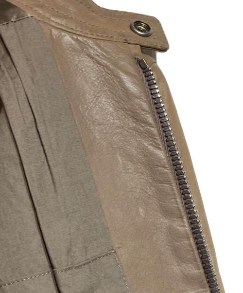 RICK OWENS（リックオウエンス）RICK OWENS (リックオウエンス) シングルライダースジャケット ブラウン サイズ:IT 46の古着・服飾アイテム