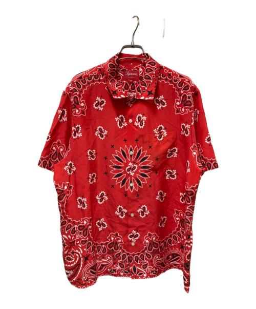 SUPREME（シュプリーム）SUPREME (シュプリーム) Bandana Silk S/S Shirt レッド サイズ:Mの古着・服飾アイテム