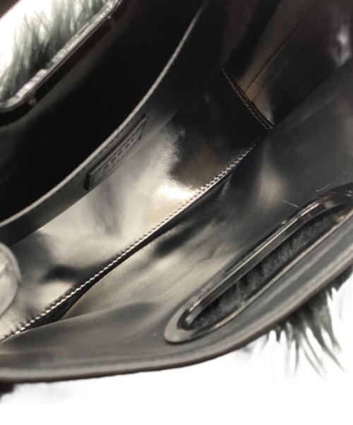 sacai（サカイ）sacai (サカイ) フェイクファーショッパーバッグ ブラックの古着・服飾アイテム