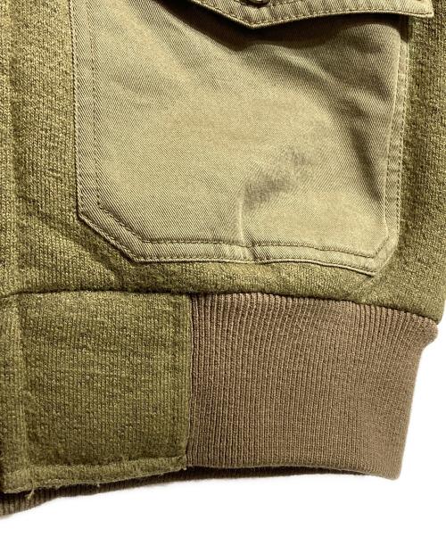 RRL（ダブルアールエル）RRL (ダブルアールエル) ニット×ボアフリースジャケット カーキ サイズ:XSの古着・服飾アイテム