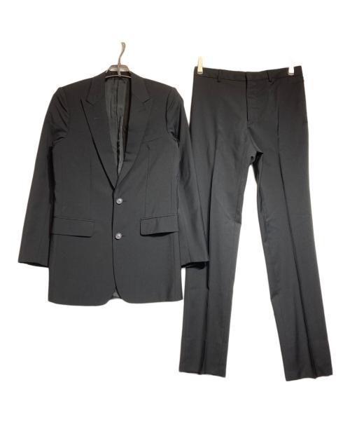 DIOR HOMME（ディオール オム）DIOR HOMME (ディオール オム) ピークドラペルセットアップスーツ ブラック サイズ:44の古着・服飾アイテム
