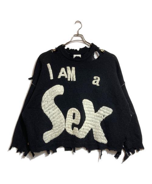 SAINT MICHAEL（セントマイケル）SAINT MICHAEL (セントマイケル) SEX PISTOLS (セックスピストルズ) SP CREW KNT ブラック サイズ:XLの古着・服飾アイテム