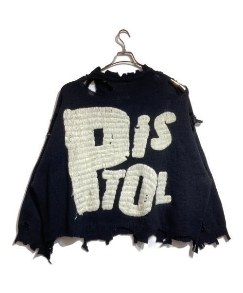 SAINT MICHAEL（セントマイケル）SAINT MICHAEL (セントマイケル) SEX PISTOLS (セックスピストルズ) SP CREW KNT ブラック サイズ:XLの古着・服飾アイテム