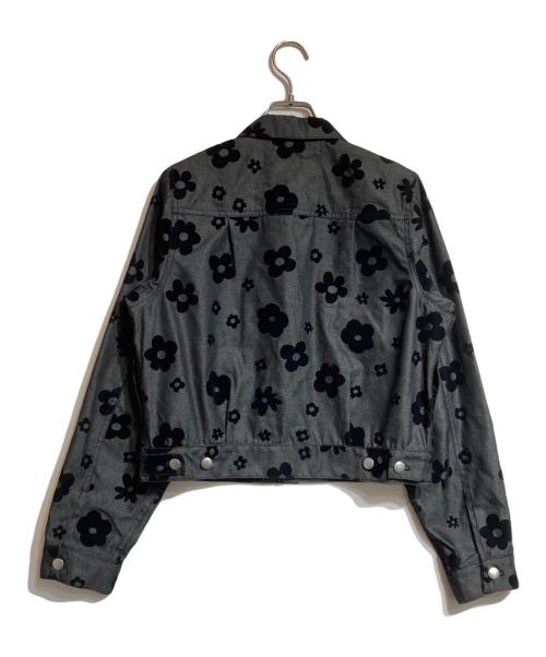 NON TOKYO（ノントーキョー）NON TOKYO (ノントーキョー) FLOKING FLOWER DENIM JACKET グレー サイズ:1の古着・服飾アイテム
