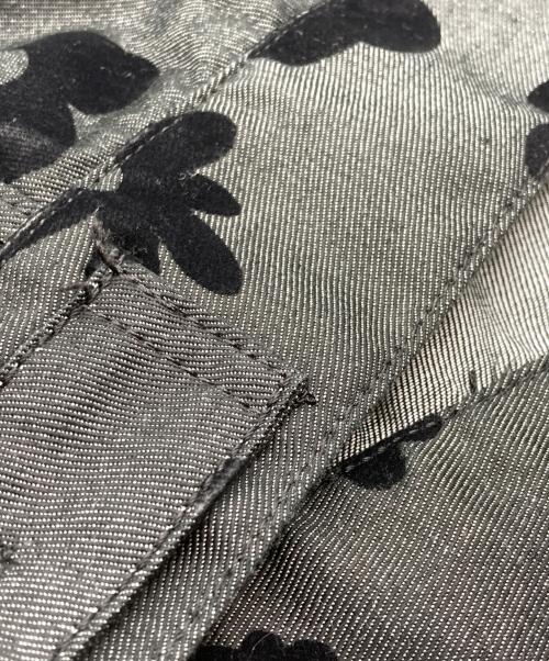 NON TOKYO（ノントーキョー）NON TOKYO (ノントーキョー) FLOKING FLOWER DENIM JACKET グレー サイズ:1の古着・服飾アイテム
