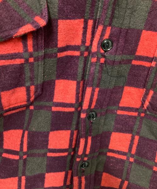 Champion（チャンピオン）Champion (チャンピオン) ヘビーチェックネルシャツ レッド サイズ:17の古着・服飾アイテム