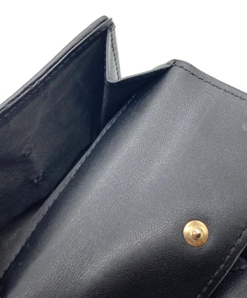 Christian Dior（クリスチャン ディオール）Christian Dior (クリスチャン ディオール) レディディオール ロータスウォレット ブラックの古着・服飾アイテム