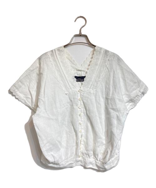 tricot COMME des GARCONS（トリココムデギャルソン）tricot COMME des GARCONS (トリココムデギャルソン) レースブラウス ホワイト サイズ:Sの古着・服飾アイテム