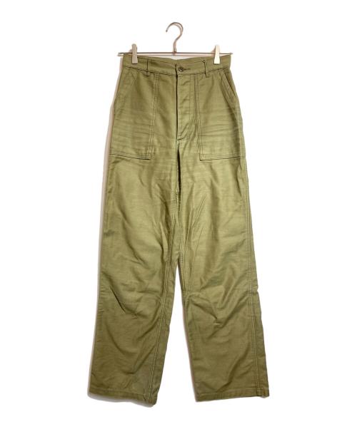 HYKE（ハイク）HYKE (ハイク) BACK SATIN BAKER PANTS グリーン サイズ:1の古着・服飾アイテム