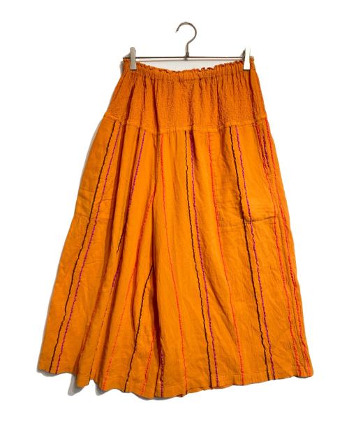 me ISSEY MIYAKE（ミーイッセイ ミヤケ）me ISSEY MIYAKE (ミーイッセイ ミヤケ) シワプリーツ イージーパンツ オレンジ サイズ:-の古着・服飾アイテム