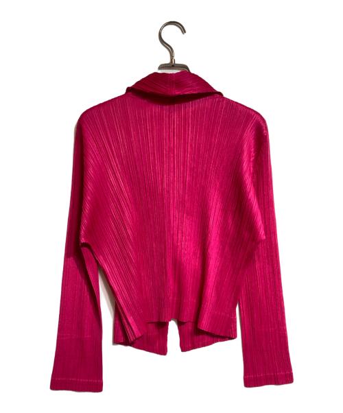 PLEATS PLEASE（プリーツプリーズ）PLEATS PLEASE (プリーツプリーズ) ノッチドラペル1ボタンプリーツジャケット ピンク サイズ:3の古着・服飾アイテム