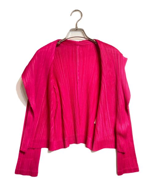 PLEATS PLEASE（プリーツプリーズ）PLEATS PLEASE (プリーツプリーズ) ノッチドラペル1ボタンプリーツジャケット ピンク サイズ:3の古着・服飾アイテム