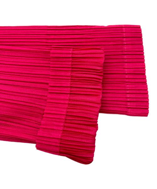 PLEATS PLEASE（プリーツプリーズ）PLEATS PLEASE (プリーツプリーズ) ノッチドラペル1ボタンプリーツジャケット ピンク サイズ:3の古着・服飾アイテム