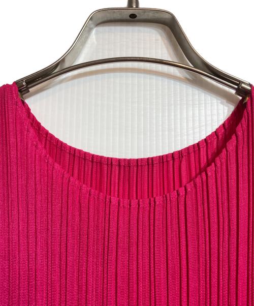 PLEATS PLEASE（プリーツプリーズ）PLEATS PLEASE (プリーツプリーズ) プリーツノースリーブワンピース ピンク サイズ:3の古着・服飾アイテム