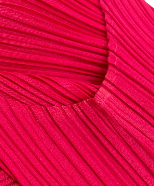 PLEATS PLEASE（プリーツプリーズ）PLEATS PLEASE (プリーツプリーズ) プリーツノースリーブワンピース ピンク サイズ:3の古着・服飾アイテム