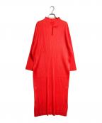 PLEATS PLEASEプリーツプリーズ）の古着「プリーツシャツワンピース」｜オレンジ