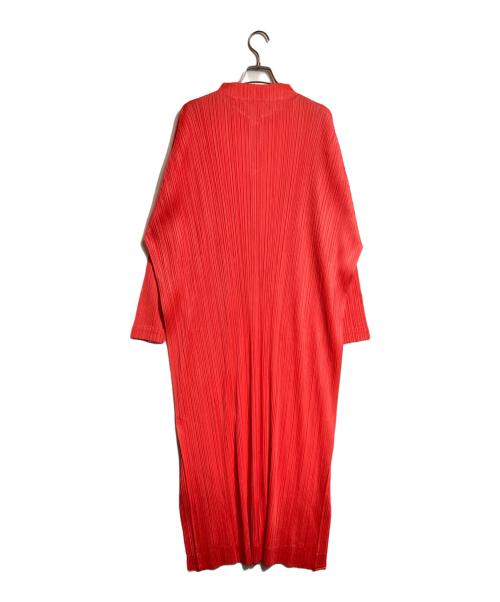 PLEATS PLEASE（プリーツプリーズ）PLEATS PLEASE (プリーツプリーズ) プリーツシャツワンピース オレンジ サイズ:4の古着・服飾アイテム