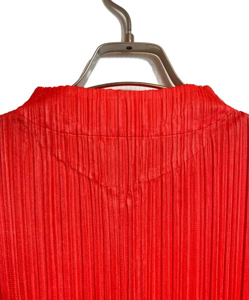 PLEATS PLEASE（プリーツプリーズ）PLEATS PLEASE (プリーツプリーズ) プリーツシャツワンピース オレンジ サイズ:4の古着・服飾アイテム