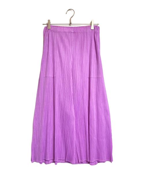 PLEATS PLEASE（プリーツプリーズ）PLEATS PLEASE (プリーツプリーズ) プリーツワイドパンツ パープル サイズ:3の古着・服飾アイテム