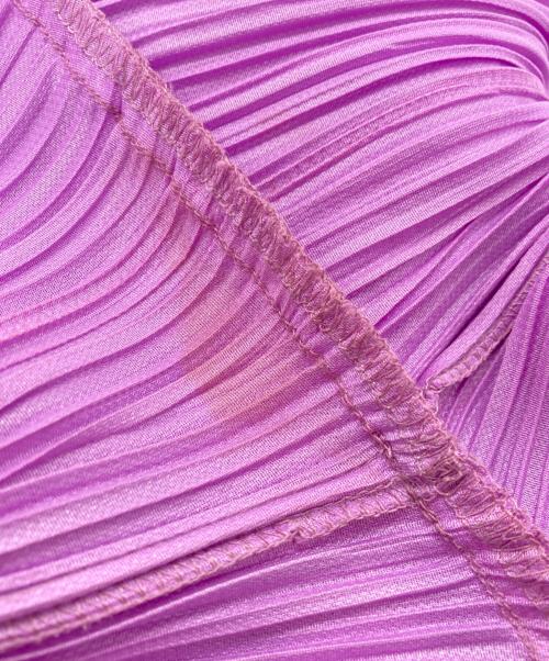 PLEATS PLEASE（プリーツプリーズ）PLEATS PLEASE (プリーツプリーズ) プリーツワイドパンツ パープル サイズ:3の古着・服飾アイテム