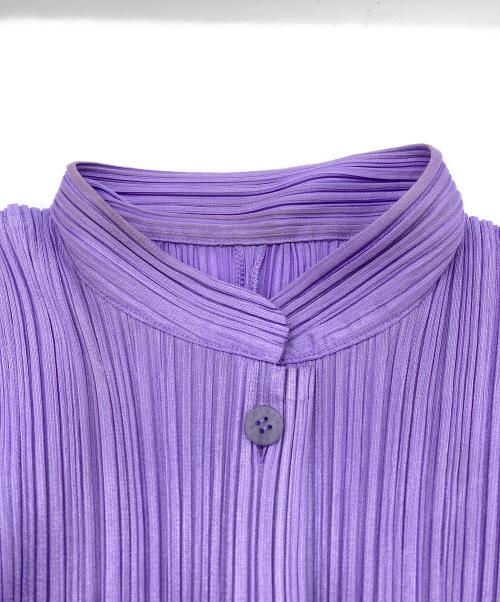 PLEATS PLEASE（プリーツプリーズ）PLEATS PLEASE (プリーツプリーズ) プリーツカーディガン パープル サイズ:3の古着・服飾アイテム