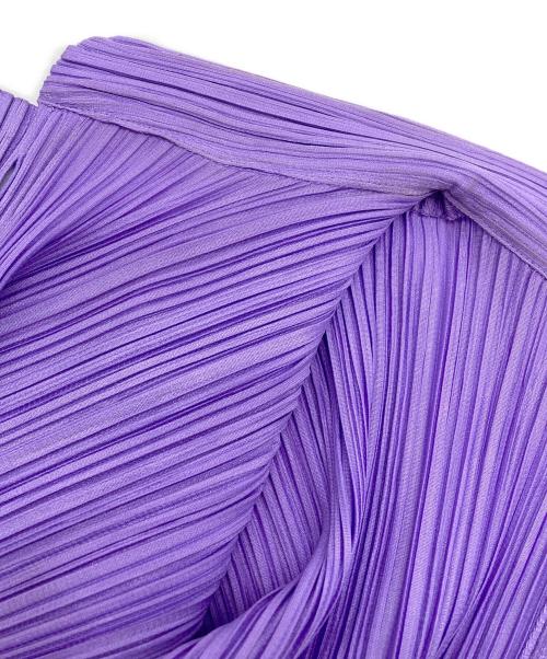 PLEATS PLEASE（プリーツプリーズ）PLEATS PLEASE (プリーツプリーズ) プリーツカーディガン パープル サイズ:3の古着・服飾アイテム