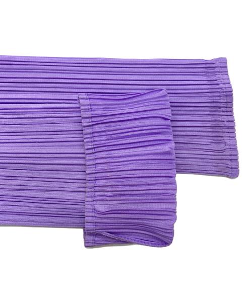 PLEATS PLEASE（プリーツプリーズ）PLEATS PLEASE (プリーツプリーズ) プリーツカーディガン パープル サイズ:3の古着・服飾アイテム