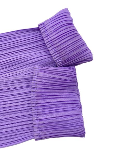 PLEATS PLEASE（プリーツプリーズ）PLEATS PLEASE (プリーツプリーズ) プリーツカーディガン パープル サイズ:3の古着・服飾アイテム