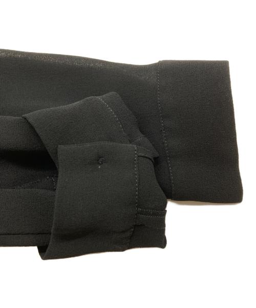 MIU MIU（ミュウミュウ）MIU MIU (ミュウミュウ) ビスコースフリルブラウス ブラック サイズ:38の古着・服飾アイテム