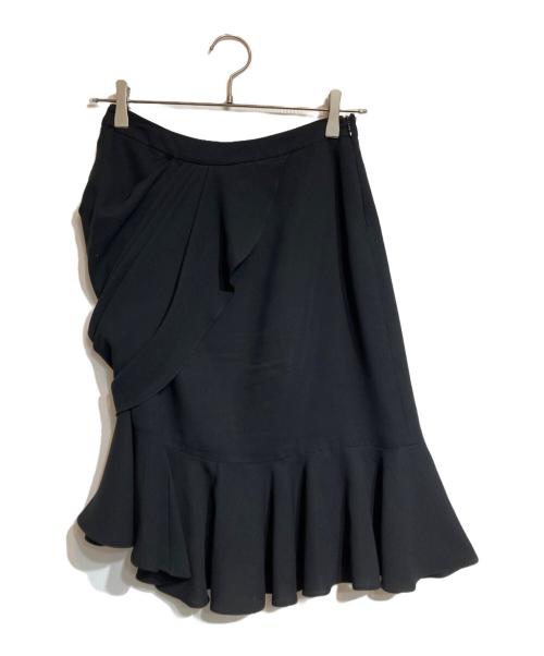 BALENCIAGA（バレンシアガ）BALENCIAGA (バレンシアガ) フリルデザインスカート ブラック サイズ:36の古着・服飾アイテム