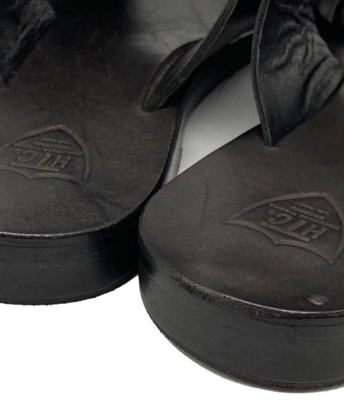 htc（エイチティーシー）htc (エイチティーシー) スタッズレザーサンダル ブラック サイズ:37の古着・服飾アイテム