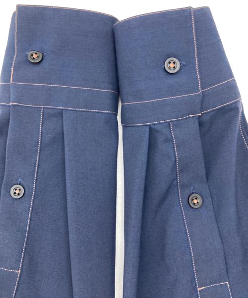 JIL SANDER（ジルサンダー）JIL SANDER (ジルサンダー) ウールトロピカルプルオーバーシャツ ネイビー サイズ:38の古着・服飾アイテム