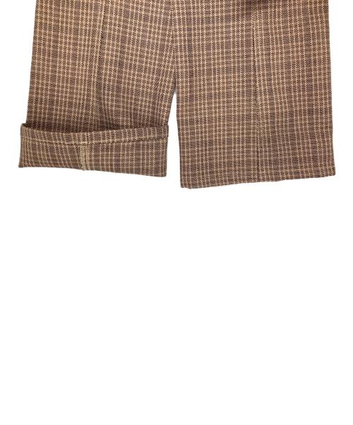 MARNI（マルニ）MARNI (マルニ) チェックウールフレアスラックス ブラウン サイズ:46の古着・服飾アイテム