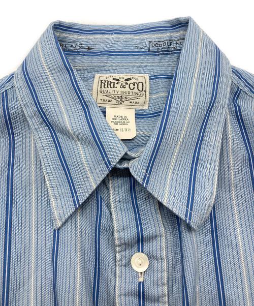 RRL（ダブルアールエル）RRL (ダブルアールエル) ストライプシャツ ブルー サイズ:XSの古着・服飾アイテム