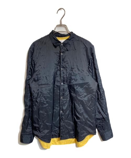 COMME des GARCONS SHIRT（コムデギャルソンシャツ）COMME des GARCONS SHIRT (コムデギャルソンシャツ) キュプラバイカラーシャツ ブラック サイズ:Sの古着・服飾アイテム