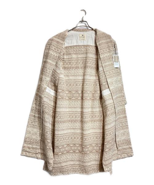 Snow peak（スノーピーク）Snow peak (スノーピーク) Cotton Silk Jacquard Coat ベージュ サイズ:Sの古着・服飾アイテム