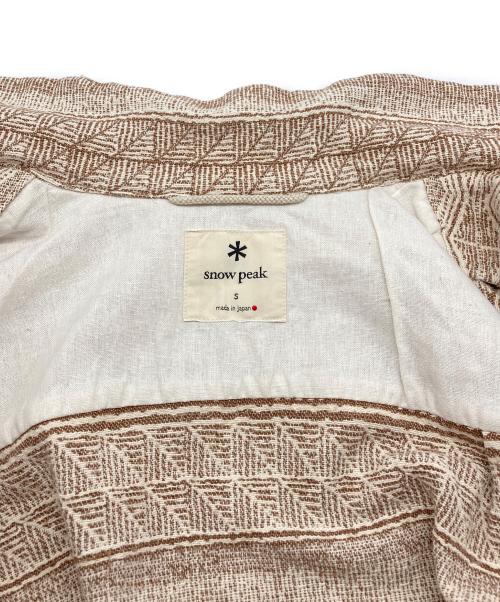 Snow peak（スノーピーク）Snow peak (スノーピーク) Cotton Silk Jacquard Coat ベージュ サイズ:Sの古着・服飾アイテム